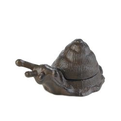 Summerfield Terrace Brown Iron 2.38 in. H X 6 in. L X 3.4 in. W Snail Hide-A-Key Outdoor Decoration