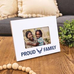 PGD Proud Air Force Family White Wood Picture Frame 6 in.