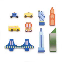 Kikkerland Kidoki New York City City in My Pocket Multicolored 9 pc