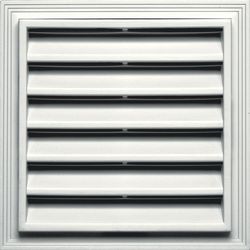 Builders Edge 12 in. W X 12 in. L White Copolymer Wall Louver