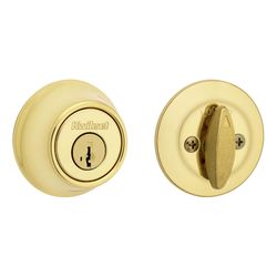Kwikset Polished Brass Metal Deadbolt