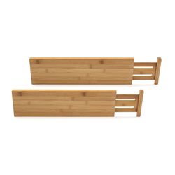 Lipper International 5 in. H X 0.75 in. W X 22 in. D Bamboo Adjustable Kitchen Drawer Divider