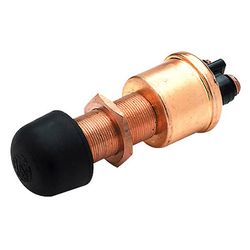 Seachoice Momentary Push Button Switch Chrome Plated Brass
