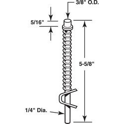 Prime-Line 3/8 in. D X 5-5/8 in. L Zinc-Plated Silver Steel Bi-Fold Door Guide Rod 1 pk