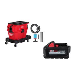 Milwaukee M18 PACKOUT 6 Gallon Wet Dry Vacuum w 6Ah Battery Pack