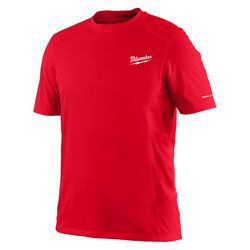 Milwaukee Workskin M Short Sleeve Men's Crew Neck Red Lightweight Performance Tee Shirt