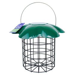Backyard Essentials Wild Bird Metal Seed Log Suet Bird Feeder