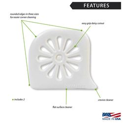 Rada Cutlery White Nylon Daisy PanMate Scrapers