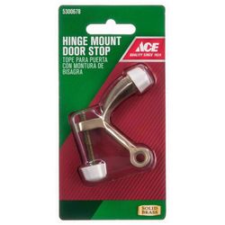 Ace 2-5/8 in. W X 0.5 in. L Solid Brass w/Rubber Stop Brass Yellow Hinge Pin Door Stop Mounts to doo