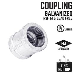 STZ Industries 4 in. FIP each X 4 in. D FIP Galvanized Malleable Iron Coupling