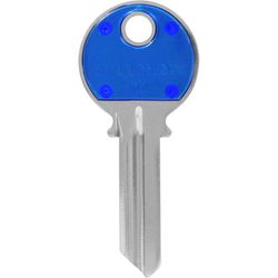 HILLMAN ColorPlus Traditional Key House/Office Key Blank Single Blue/Silver