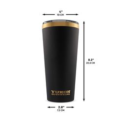Yukon Outfitters 32 fl. oz. Black/Gold PVD BPA Free Double Wall Tumbler