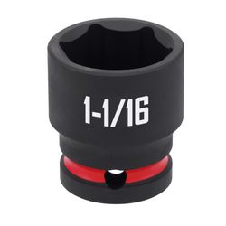 CRAFTSMAN 1-1/16 in. X 1/2 in. drive SAE 6 Point Shallow Impact Socket 1 pc