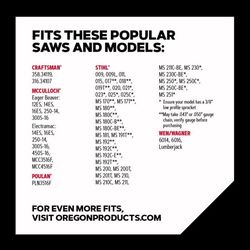 Oregon VersaCut T55 16 in. Chainsaw Chain 55 links