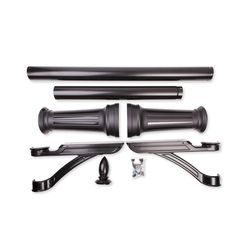 Architectural Mailboxes Hamilton 69.4 in. Powder Coated Black Aluminum/Steel Mailbox Post