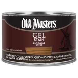 Old Masters Semi-Transparent Dark Walnut Oil-Based Alkyd Gel Stain 1 pt