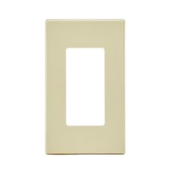 Leviton Decora Plus Ivory 1 gang Polycarbonate Decorator Screwless Wall Plate 1 pk