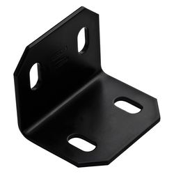 National Hardware 2-3/8 in. H X 3 in. W X 0.125 in. D Black Carbon Steel Inside/Outside Square Corne