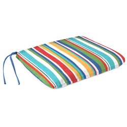 Jordan Manufacturing Multicolored Stripe Polyester Seat Pad 2.5 in. H X 17 in. W X 15.5 in. L