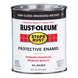 Rust-Oleum Stops Rust Indoor and Outdoor Semi-Gloss Anodized Bronze Protective Enamel 1 qt