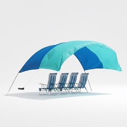 Shibumi Polyester Beach Shelter 7 ft. H X 15 ft. W X 10 ft. L