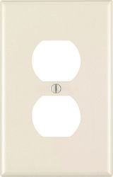 Leviton Almond 1 gang Plastic Duplex Wall Plate 1 pk