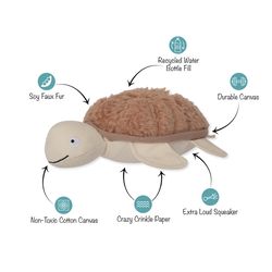 Pet Shop by Fringe Studio For Dog Brown/White Plush Out of My Shell Dog Toy 1 pk