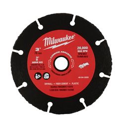 Milwaukee 3 in. D X 3/8 in. X 0.040 in. thick Carbide Abrasive Cut-Off Blade 1 pc