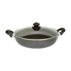 Bene Casa Aluminum Casserole with lid 12 in. 5.2 qt Black