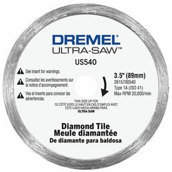 Dremel Ultra-Saw 3-1/2 in. D X 1/2 in. X 0.0787 in. thick Diamond Cutting Wheel 1 pc
