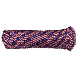 Ace 3/8 in. D X 100 ft. L Patriot - Red/White/Blue Diamond Braided Polypropylene Rope