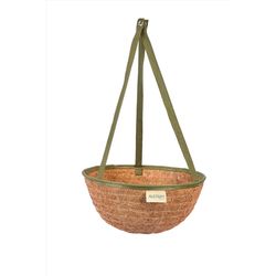 Austram Woven 7 in. H X 14 in. W X 14 in. D Coco Fiber Hanging Basket Natural