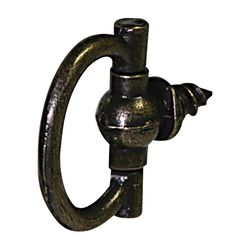 HILLMAN Antique Brass Gold Oval Ring Hanger 2 pc