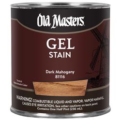 Old Masters Semi-Transparent Dark Mahogany Oil-Based Alkyd Gel Stain 1/2 pt