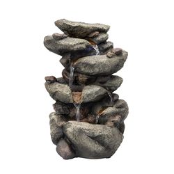 Alpine Polyresin Assorted Fountain with LED Light