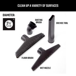 Craftsman 2-1/2 in. D Wet/Dry Vac Attachment 4 pc