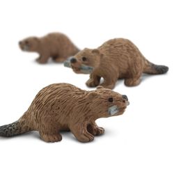 Safari Ltd. Good Luck Minis Beavers Figure Toys Brown 192 pc
