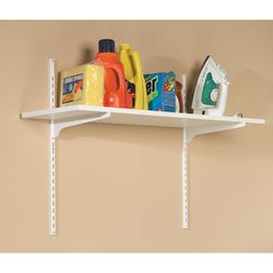 Knape & Vogt White Steel Regular Duty Bracket 16 Ga. 24 in. L