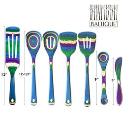 Totally Bamboo Baltique Multicolored Birch Wood Utensil Set