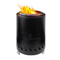 Black Sierra Equipment 7 in. W Stainless Steel Round Multi-Fuel Fire Pit