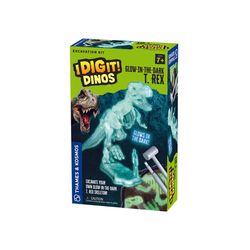 Thames & Kosmos I Dig It Dinos - Glow-in-the-Dark T. Rex Excavation Kit Blue 4 pc