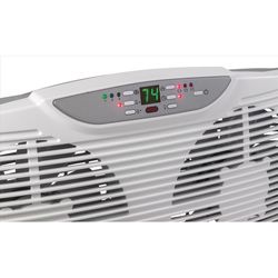 Lasko 12.9 in. H X 9 in. D 3 speed Electronically Reversible Twin Window Fan