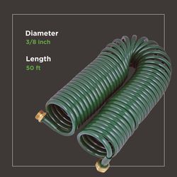 Gardien 3/8 in. D X 50 ft. L Medium Duty Expandable Coil Garden Hose