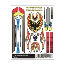 PineCar Dry Transfer Decal Multicolored