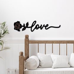 P Graham Dunn 7 in. H X 30 in. L Black MDF Love Wall Word
