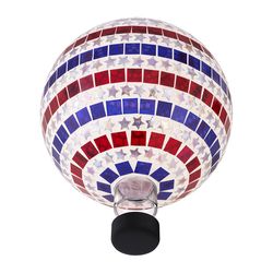 Alpine Multicolored Glass 11 in. H Gazing Ball