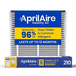 AprilAire 20 in. W X 25 in. H X 4 in. Synthetic Fiber 11 MERV Pleated Air Cleaner Cabinet Air Filter