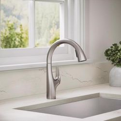 Sterling Tena One Handle Vibrant Stainless Pull-Down Kitchen Faucet