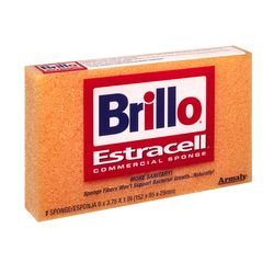 Brillo Estracell Medium Duty Antibacterial Sponge For All Purpose 6 in. L 1 pc