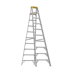 Werner 10 ft. H Aluminum Step Ladder Type IA 300 lb. cap.